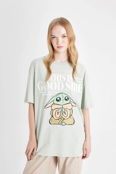 DeFacto Cool Star Wars-mandalorian Tricou cu mânecă scurtă, cu mânecă scurtă, cu imprimeu, cu croială largă 3159778