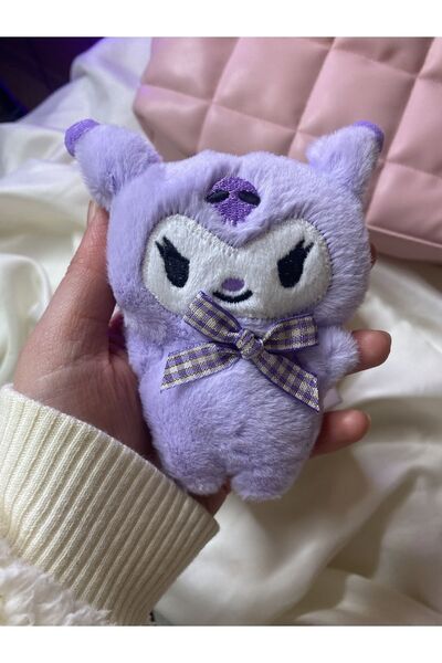 SANRIO Sanrıo kuromi lila renk peluş anahtarlık çanta süsü