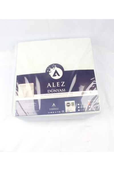 Alez Dünyası اسم / مرتبة مبطنة مقاومة للسوائل مقاس 100 × 200 × 30 سم باللون الأبيض