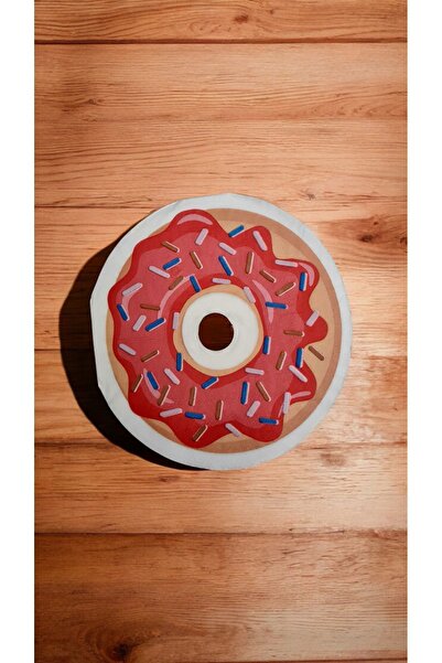 merni Donut Desenli Renkli Baskılı Kağıt Peçete 16x16 cm 10 Adet