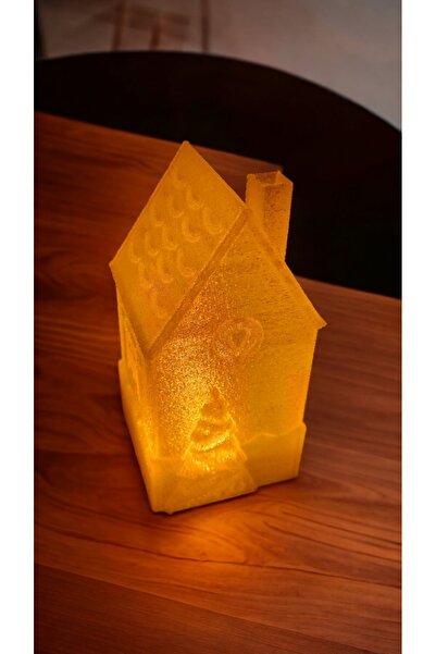 Maflen Led Mum Işıklı Yılbaşı Evi Dekoratif Biblo 7x7x14 cm
