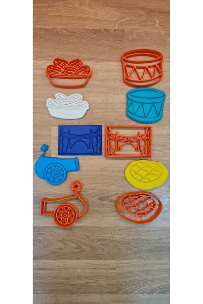 Maflen Hoşgeldin Ramazan Hurma Davul Top Pide Kurabiye Kalıbı ve Hamur Şekillendirici Seti