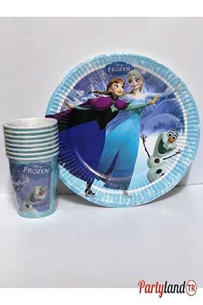 PartylandTR Frozen Karlar Ülkesi Elsa Anna 16 Adet Tabak 16 Adet Bardak