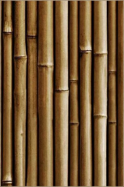 Rugs Modern Halı Berlin Kahverengi Dikey Bambu Temalı Dekoratif Yıkanabilir H...