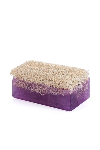 MirCotton لافندر 120 جرام - صابون طبيعي مصنوع يدويًا من ألياف اليقطين