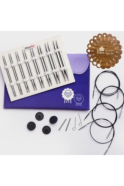 KnitPro Σετ μπάρμπεκιου Nova Metal Deluxe με αντικαταστάσιμο μαντέλι 10616