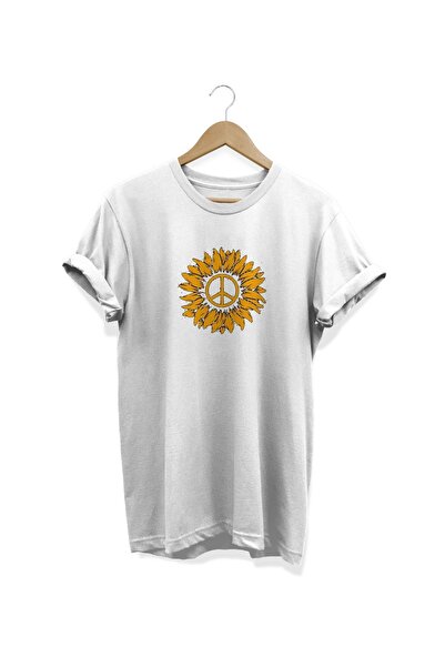 WİDİ Cvet Štampano Beli T-shirt