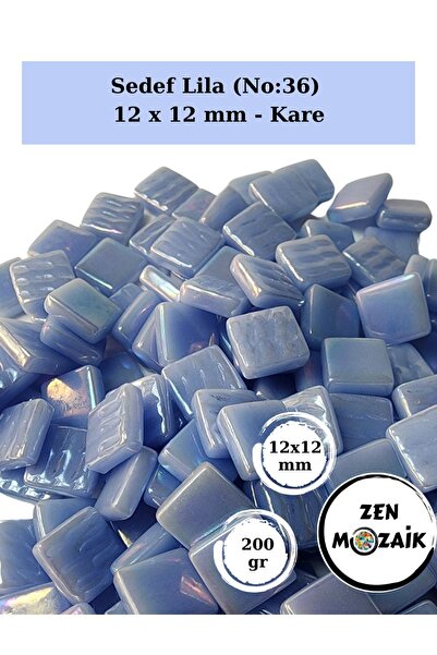 Zen Mozaik Sanatsal Mozaik Çalışmalarınız için 12x 12 mm Kare - Sedefli  Cam ...