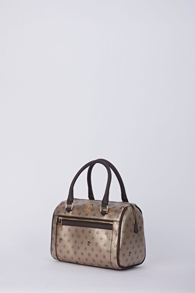 Pierre Cardin Goldfarbene Damen-Umhängetasche mit Monogramm 05PO22K1591