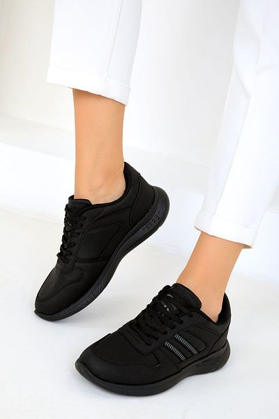 SOHO Damen Sneaker 19543 - Schwarz Schwarz