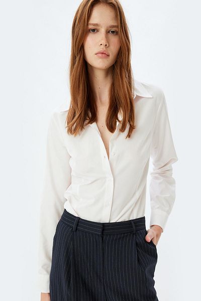 Koton Long Sleeve Cotton Blended Classic Shirt