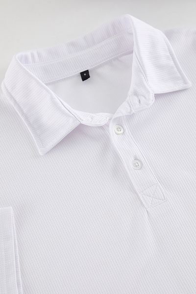 Trendyol Collection Bílé sportovní tričko Polo Neck -RegularFit Tmnaw25po00002