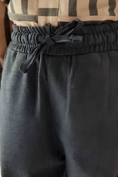 OKULCUBABA Момчешки/момичешки училищни панталони с еластична талия и скрити с...