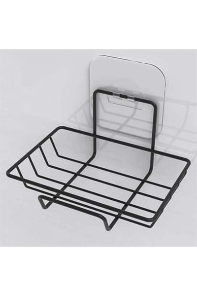 Buffer Black Decorative Single Soap Dish - Self Adhesive