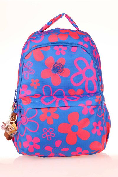 KAUKKO Rucsac preferat cu flori albastre - K1693