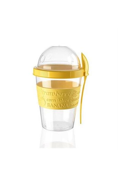 Buffer Armın Shopzum - Practical Portable Fruit Yogurt Container with Lid and Spoon