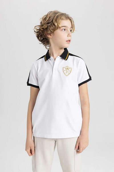 DeFacto C1591a8 Tricou polo cu mânecă scurtă din piqué pentru băiat