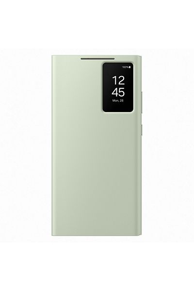 Samsung Galaxy S24 Ultra Orijinal Akıllı Ekranlı Cüzdanlı Kılıf - Açık Yeşil