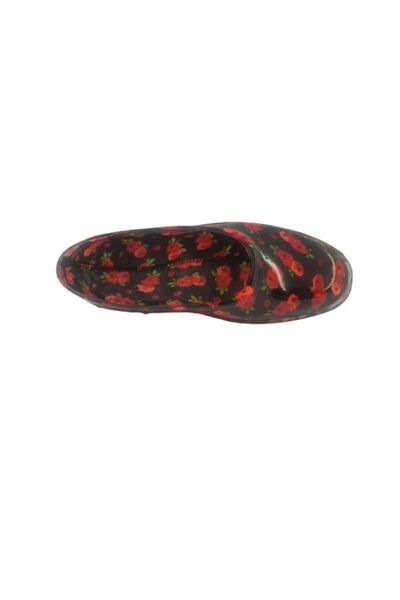 Emek Sosyete Flower Patterned Women's Village Rubber Shoes