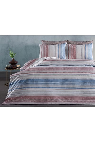 Doqu Home Set cuvertură de pilota dublă din bumbac Ranforce Penetra - Albastru