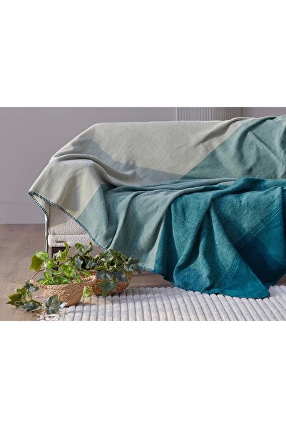 Doqu Home Pera Tek Kişilik Battaniye - Turkuaz