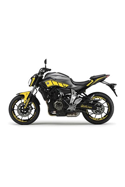 Yamaha Mt-07 Sarı Takım Sticker Modeli