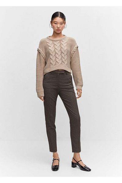 MANGO Woman Skinny Látkové kalhoty