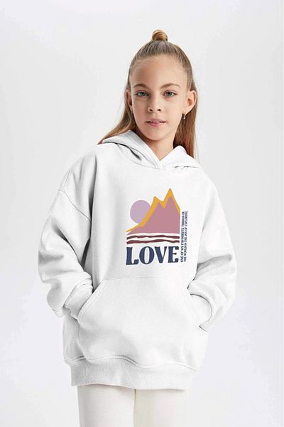 The Champ Clothing Hanorac cu glugă pentru copii, alb, unisex, cu glugă