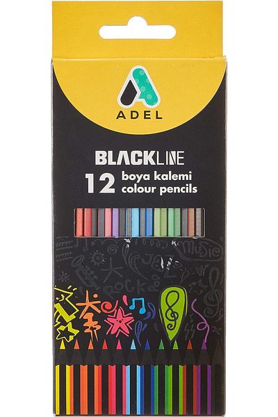 Adel Blackline Paint Pen 12 Colors, Full Size