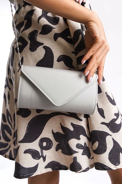 CAMOLLA Silver Satin Evening Dress Bag Portfolio Bag Clutch Bag