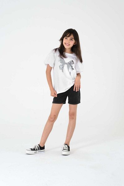 Kyron Fată - Tricou cu mânecă scurtă cu detaliu panglică cu paiete