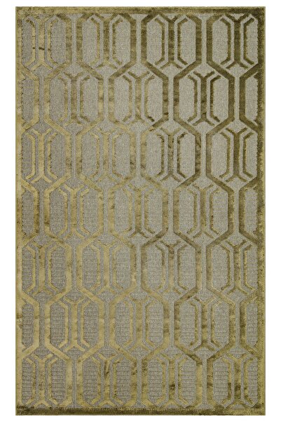 Eko Halı ZENITH DYED ZNT 07 GREEN DYED  Yüksek Alçak Dokulu Naturel Yün ve Vi...