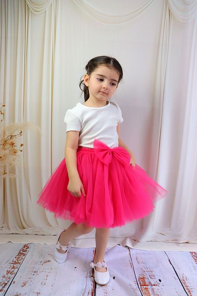GÜL Baby Tutu Skirt for Girl - Pompom and Straight Cut