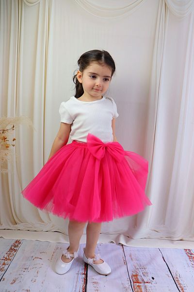 GÜL Baby Tutu Skirt for Girl - Pompom and Straight Cut