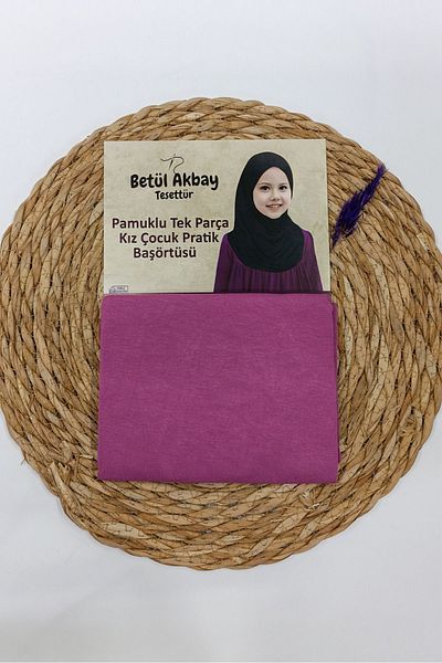 Betül Akbay Κοριτσίστικο Πρακτικό Μαντίλι Μαρίας Βαμβακερό Μοντέλο Σκούρο Φούξια