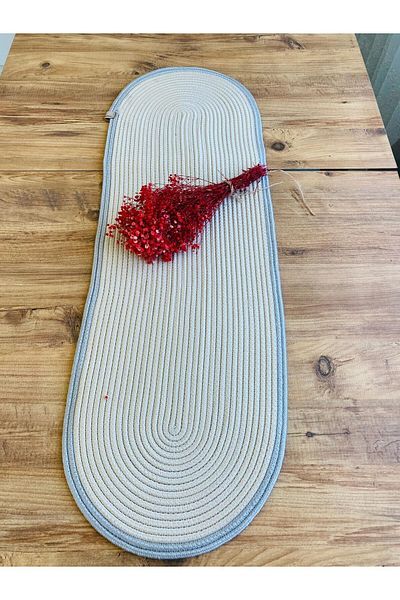 BDZ DERİ Față de masă decorativă din iută și răchită în stil boem - Runner 35x100 CM, American Service, Față de masă