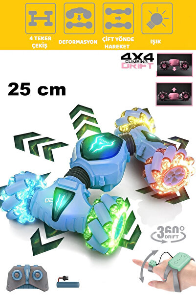 TRENDZONE Şarjlı El Sensörlü Akrobat Araba 25cm - Bilekten Kontrollü Uzaktan ...