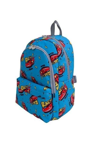 Superbag Boys' Primary School Bag Racing Car Patterned Backpack Feeding Pen Holder Set of 3