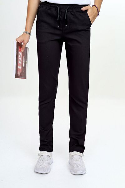 Asortix Boys' and Girls' Cotton Gabardine School Pants - Elastic Waist