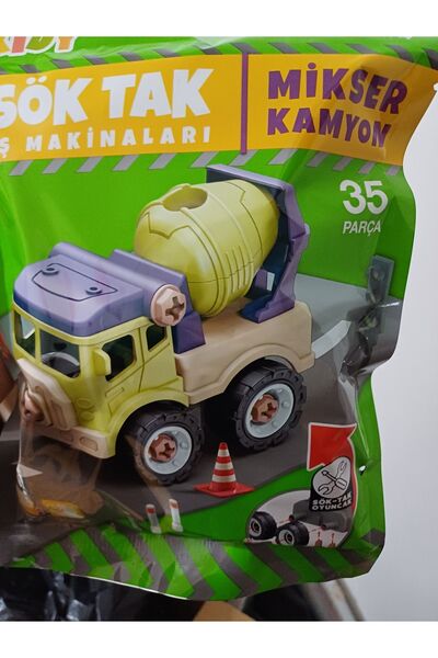 Opulent Accessories Sök tak mikser kamyon 35 parça beton mikseri oyuncak, 3 y...