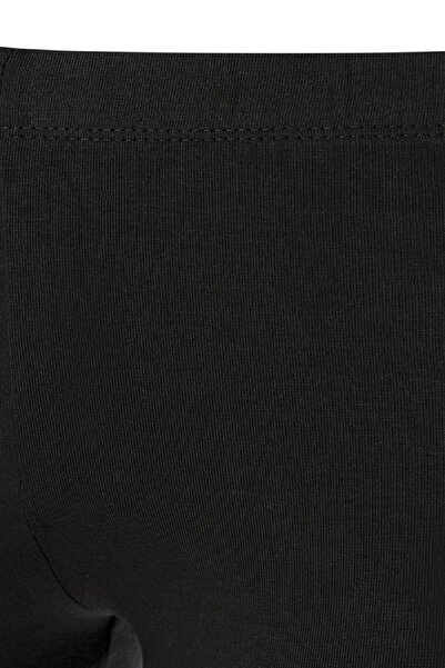 FSM1453 Girl Child Athlete Long Length Black Slim Fit Lycra Leggings -8030