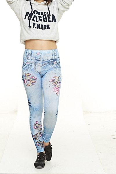 FSM1453 Blugi pentru fete cu imprimeu colecția de vară Trend Lycra Leggings -8050
