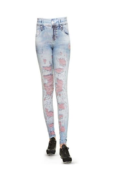 FSM1453 Blugi pentru fete cu imprimeu colecția de vară Trend Lycra Leggings -8047