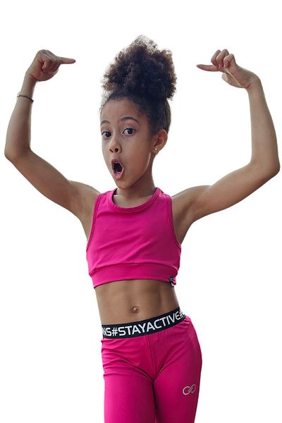 Colorinas Betty Plain Crop Tank Top