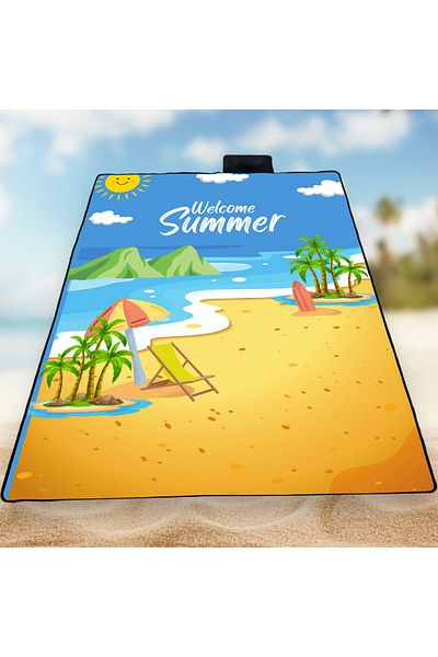 OKAVANGO 150-200 Cm Children's Sea and Beach Supplies - Beach Mat, Sand-repellent Beach Cover, Beach Cushion