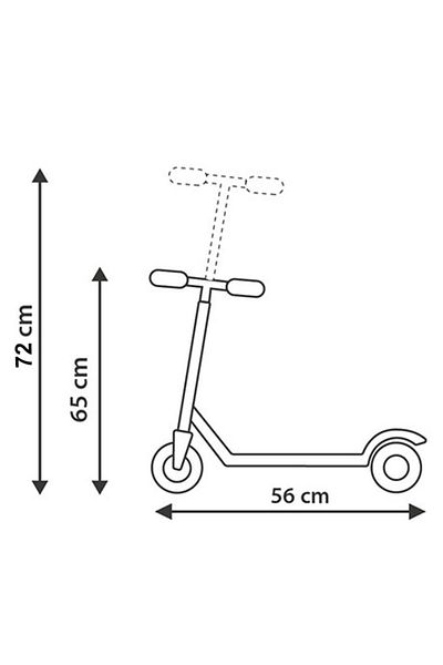 Rookie Black 3 Wheel Scooter with Led Lights