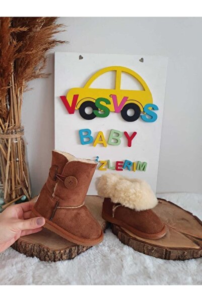 VOSVOSBABY TABA SÜET BOT UNİSEX  (DAR KALIP+İÇİ YOĞUN TÜYLÜ İKİ NUMARA BÜYÜK ALINIZ )