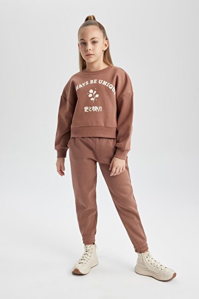 DeFacto Girl's B4427a823wn Model Thick Jogger Sweatpants