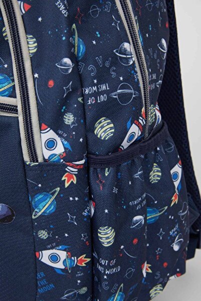 DeFacto Шкільний рюкзак для хлопчиків з космічним малюнком C8333a8ns