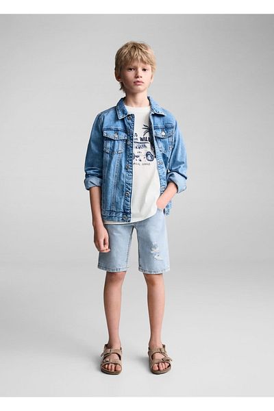 MANGO Kids Tricou Alb Pentru Copii